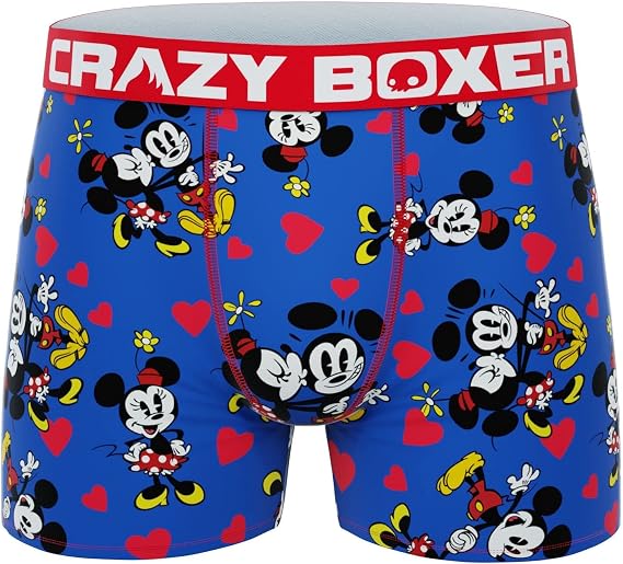 CRAZYBOXER Men's Underwear Disney Classic Resistant Non-slip waistband Boxer Brief Breathable (creative packadging)