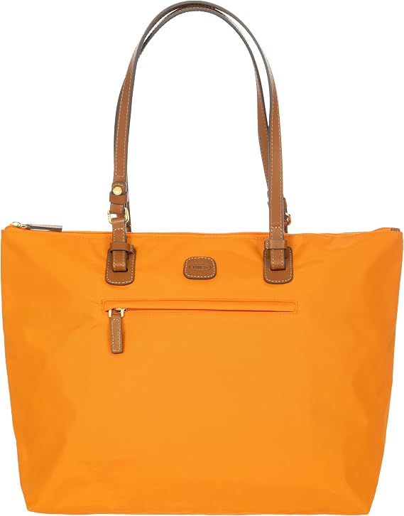 Bric's X-Collection Sportina Large 3-in-1 Tote Bag - Water-Resistant Recycled Nylon Travel Carry-On Bag with Adjustable Strap and Luggage Pass-Through - Detachable Pouch Included - Sunset