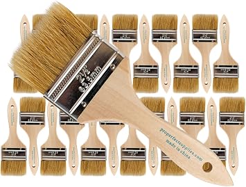 Pro Grade - Chip Paint Brushes - 24 Ea 2.5 Inch Chip Paint Brush Light Brown