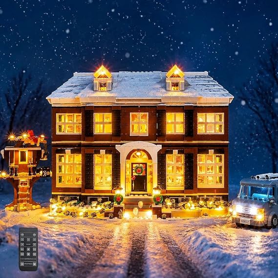BrickSoul LED Lighting Kit Compatible with LEGO 21330 Home Alone House Building Set, Upgraded Remote Control & Zonal Lighting, Multi-Mode (Light Kit Only, Model Not Included)