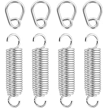 RANMING Bass Drum Pedal Spring 4Pcs Standard Replacement Kick Pedal Springs with Hook Carbon Steel Bass Drum Spring for Single&Double Drums Pedals Prcussion Instrument Hardware Parts