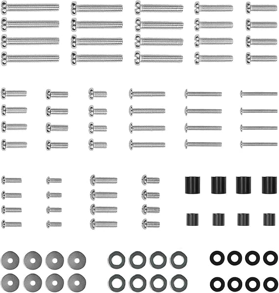 Mount-It! Universal TV Mounting Hardware Kit - VESA Wall Mount Screws, Washers & Spacers (M4, M5, M6, M8) for TVs and Monitors - Fits 19" to 85" Screens, Compatible with Major TV Brands