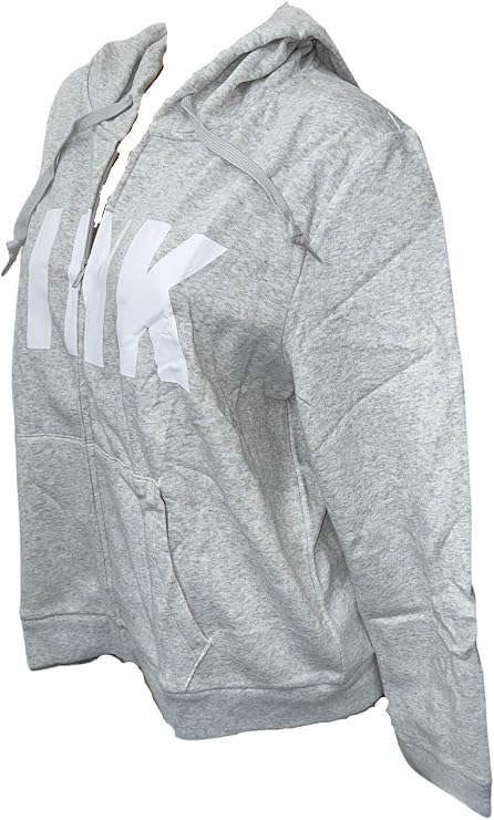 Victoria's Secret PINK Perfect Fleece Zip Hoodie Gray XXL New
