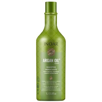 INOAR Argan Moist Shampoo with Moroccan Argan Oil for Deep Hydration, Shine & Softness, 33.8 Fl Oz