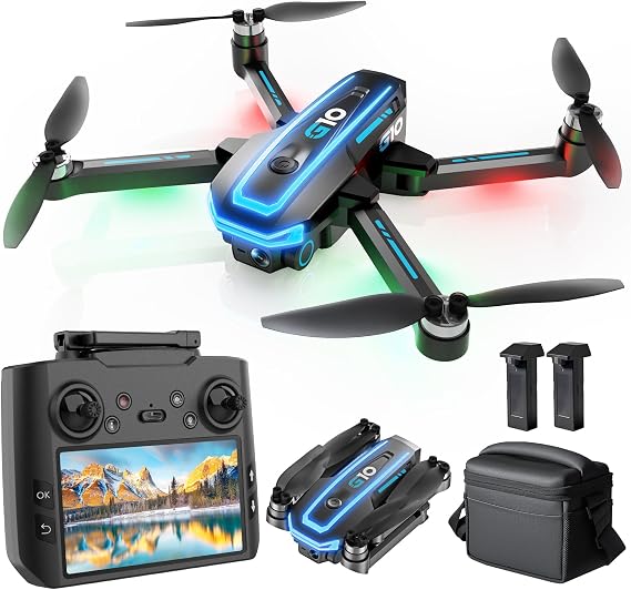 GPS Drones with Camera EIS 4K Professional,4.5 inch Screen on Controller,Auto Return,45 Mins Flight time,Follow Me Mode,RC Quadcopter for Adults & Beginners,Under 249g