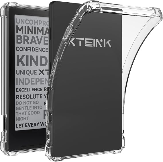 X4 Eリーダー用クリアケース、ソフトTPUバックカバー | 薄型&軽量、傷防止&耐衝撃、透明で柔軟なスキンバンパーバックシェル 4.3インチ Xteink X4用