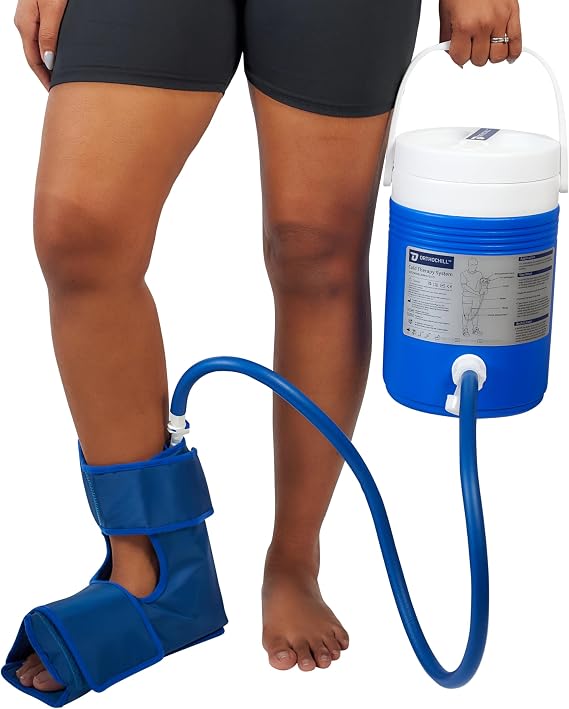 Cryo Cuff and Gravity Fed Cooler System, Cold Therapy System Kit with Cold Compression Sleeve, Adjustable Pain Relief Support for Knee, Ankle or Shoulder