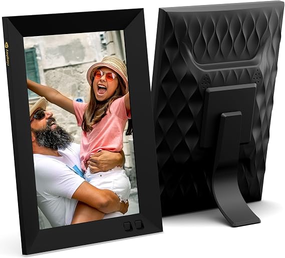Nixplay Smart Digital Picture Frame I 8 inch I WiFi I Black I Shared Family Playlists I Mobile App, Email I Preload Content for a Gifted Frame