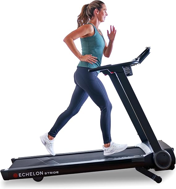 Echelon Stride Treadmill , Smart Foldable, 300 Lb Capacity, Motorized Incline, Comfortable Air Cushioning Deck , Elevate Home Workouts, Easy Storage, USB Charging Port + 30-Day Free Membership