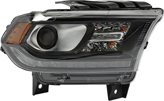 HID Headlights with LED DRL Assembly for 2016-2020Dodge Durango,Passenger Side Front Headlight,Black Houisng Right Side Headlamp (Right)