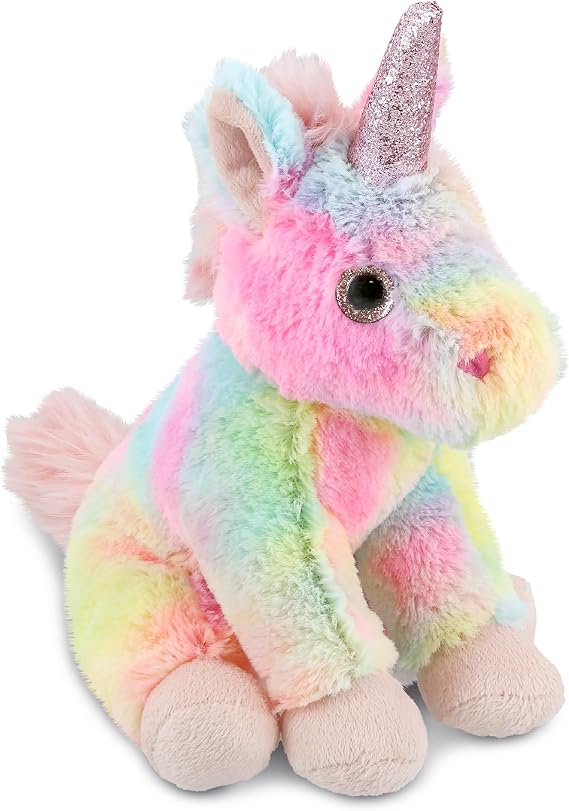 DolliBu Rainbow Unicorn Stuffed Animal Soft Huggable Unicorn Stuffed Toy, Adorable Playtime Fantasy Plush Toy, Cute Cuddle Gifts for Kids and Adults 9 Inch