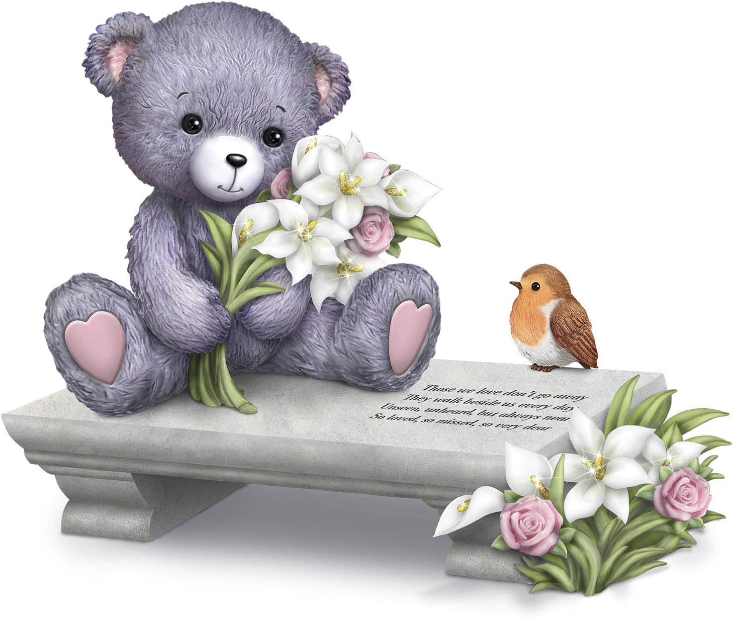 The Bradford Exchange ‘A Love So Dear’ Faithful Fuzzies® Robin Figurine – A unique Faithful Fuzzies® teddy bear figurine, with a sculpted robin