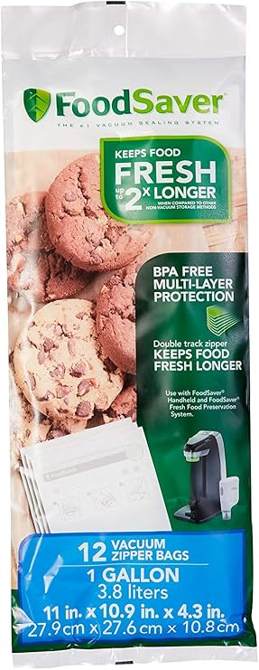 FoodSaver 1-Gallon Vacuum Zipper Bags