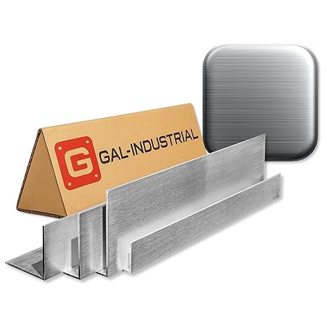 GAL - INDUSTRIAL Angle Profile Brushed Aluminium 40 x 40 mm - Thickness 4 mm - Length 140 cm - Aluminium Angle Profile Isceles - Aluminium Profile L Aluminium Angle for Furniture Construction Edges