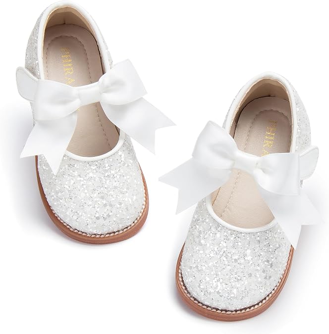 PHIRAMIN Toddler Girl Mary Jane Dress Shoes-Little Girl School Uniform Shoes for Wedding Party