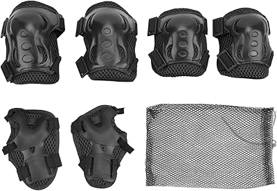 OUKENS KidsYouth Knee Pads Elbow Pads Wrist Guards Set for 5-16 Years, Child Protective Gear Set for Roller Skates, Cycling, BMX Bike, Skateboard, Scooter Riding Sports