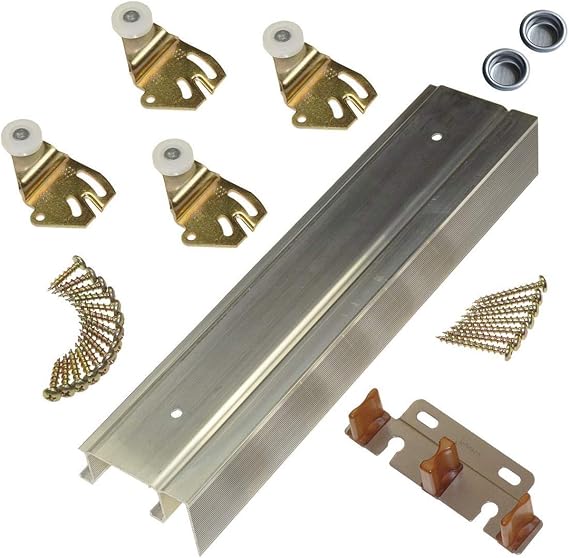 Johnson Hardware 2200F Twin Wheel Sliding Bypass Door Hardware 72"