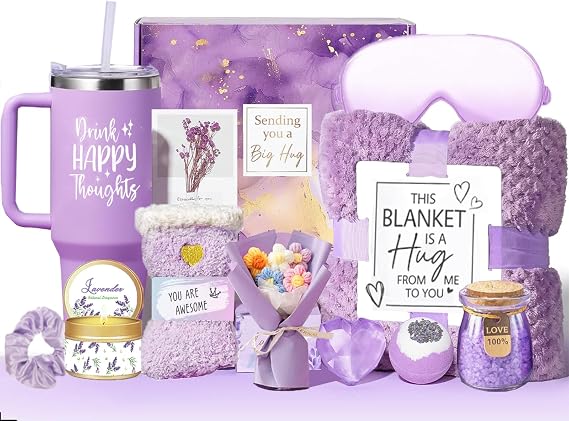 Pamper Gifts for Women,13PC Birthday Self Care Gift Basket Get Well Soon Spa Care Package Thinking of You Sympathy Gifts Set with Blanket 40oz Tumbler for Wome Best Friend Mum Wife Sister Coworker Her