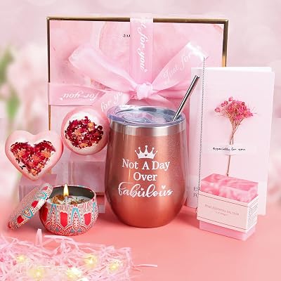 Birthday Gifts for Women: Relaxing Spa Box Baskets, Unique Happy Birthday Bath Set Gifts For Women