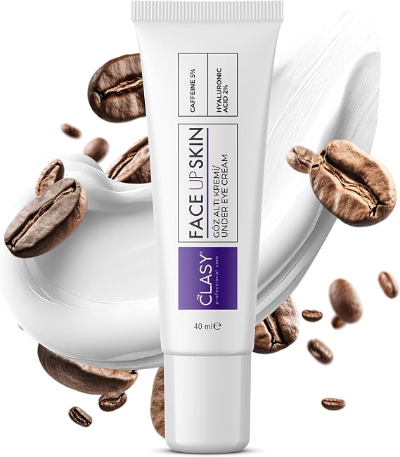 Clasy Care Göz Altı Kremi – Morluk ve Şişlik Karşıtı –%5 Kafein +%2 Hyalüronik Asit – Kırışıklık, Torba ve İnce Çizgiler için Aydınlatıcı Göz Kremi – Kore Esintili Göz Çevresi Kremi, 40 ml