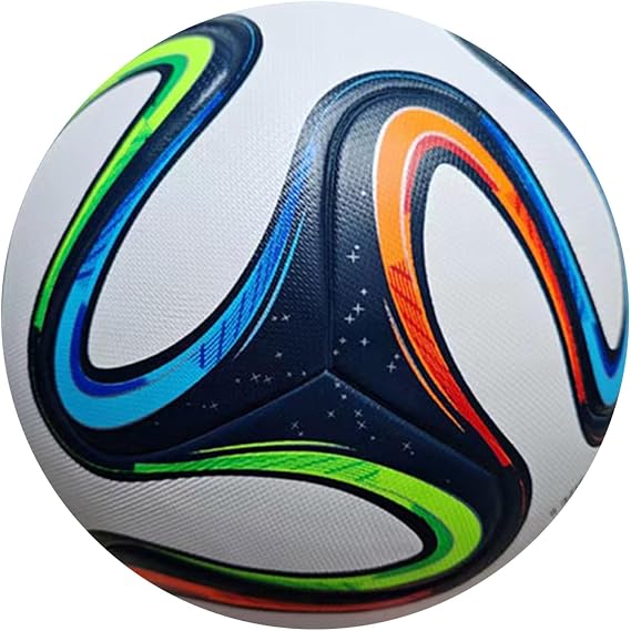 Brazil 2014 World Cup Soccer League Quality Soccer Ball Heat Bonded Game Ball Seamless Stitching Size 5 - Official Game Weight - Professional Leather - Perfect Soccer Ball for Collectors