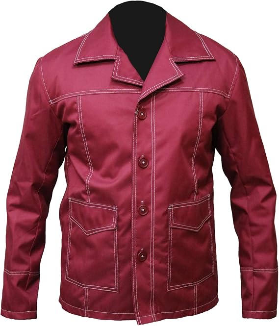 Fight Club Brad Pitt Tyler Durden Red Cordura Jacket FC Coat Jacket