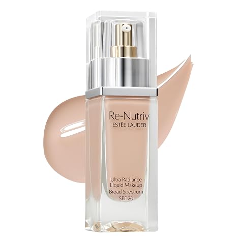 Estee Lauder Re-Nutriv Ultra Radiance Liquid Foundation SPF 20 | Luxurious, Hydrating, Long-Wearing, 1 Fl Oz