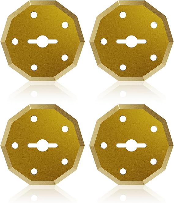 4PCS Titanium Coated Replacement Cardboard Cutter Blades for Cordless Electric Box Cutter, Compatible with All EXPEDMAN Electric Scissors Models ES01
