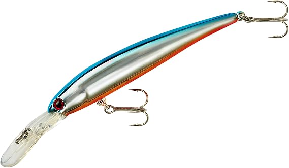 Band-It B-Shad Multi-Species Minnow Jerkbait Fishing Lure, Fishing Accessories, 3.5", 1/3 oz, Chrome Blue Back, (BDTB-SHAD32)