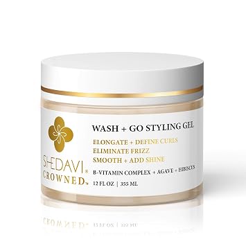 Shedavi Hair Gel - Natural Moisturizing Curl Defining Styling Gel for Unisex Curly Hair, Coils & Anti Frizz