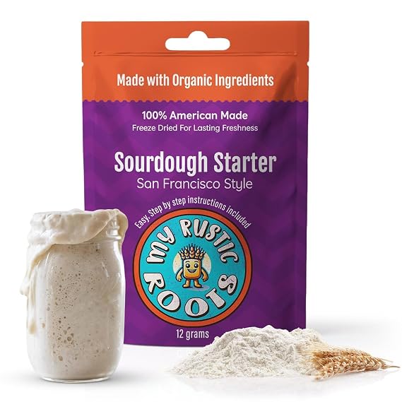 My Rustic Roots San Francisco Sourdough Starter, Beginer Friendly, 12g