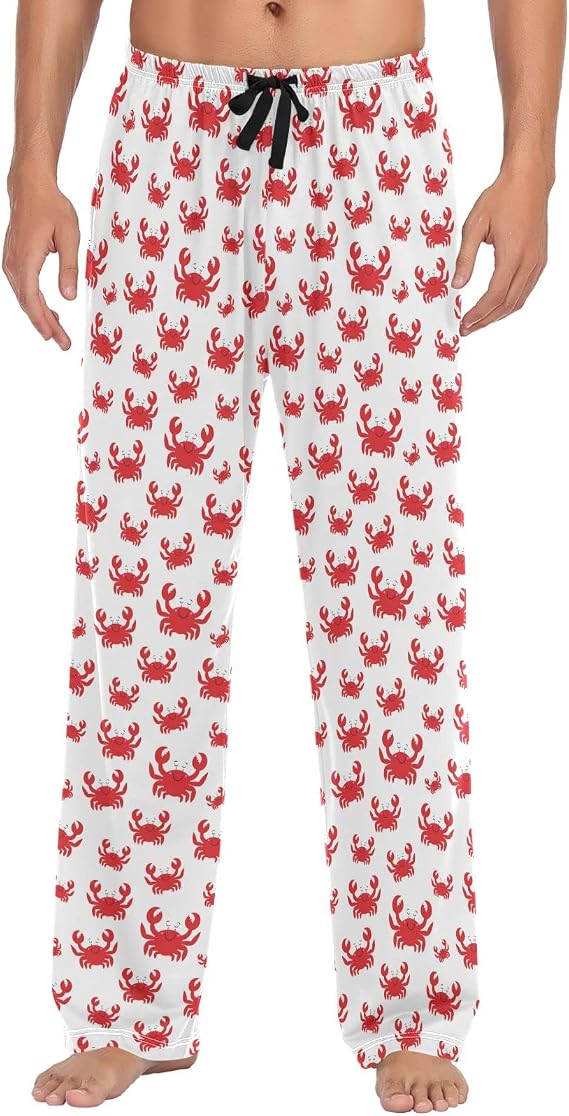 Sloth Devil Plaid Pajama Pants for Men Comfort Sleep Lounge Bottoms Straight-fit with Pockets S-XXL