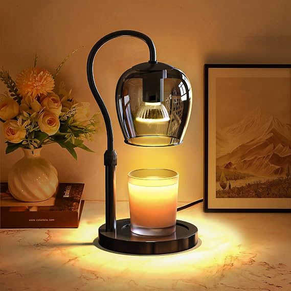 Goblet-Style Candle Warmer Lamp with Timer & 4-Level Dimmer