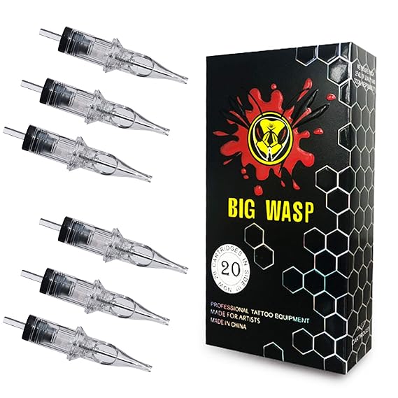 BIGWASP 4th Generation Premium Tattoo Needle Cartridges #10 Bugpin 15 Round Liner (15RL) 20Pcs
