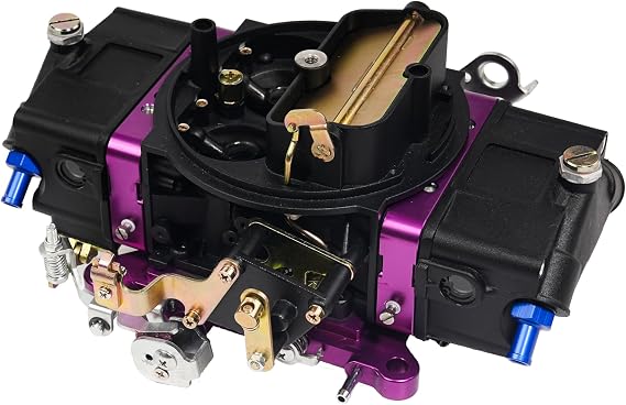 Aluminum Carburetor 750 CFM Double Pumper Mechanical Secondary with Manual Choke CNC Carburetor Base Plate Billet Race Calibrated Carburetor Metering Block