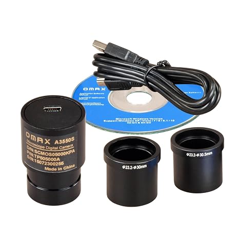 OMAX A3550S 5MP USB Digital Microscope Camera Compatible with Windows XP