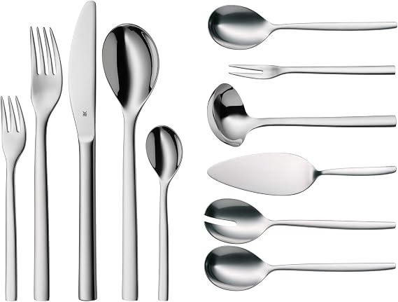 WMF Atria Cromargan Cutlery Set for 12 People, 49 x 39 x 10 cm, Silver