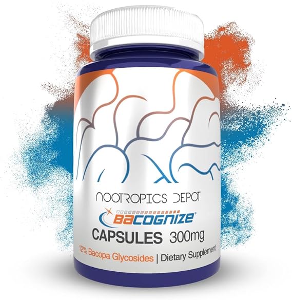 BaCognize Bacopa Monnieri Capsules | 300mg | 240 Count | Ayurvedic Herb | Nootropic Brain Booster | Supports Stress Management | Improves Memory, Cognition + Mood