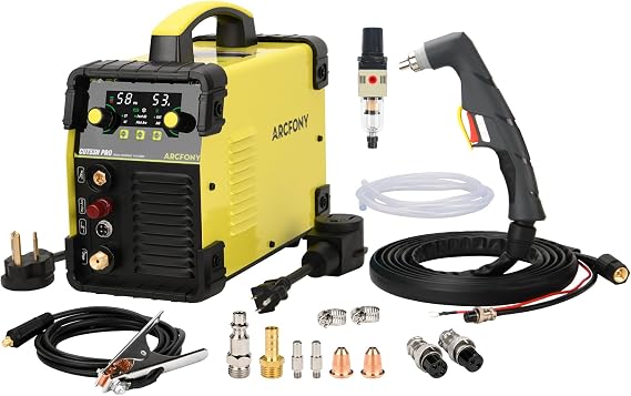 Plasma Cutter, Pilot Arc CUT53N Pro 53Amps Non-HF Blow Back CNC Plasma Cutting Machine, 110/220V Inverter Cutter