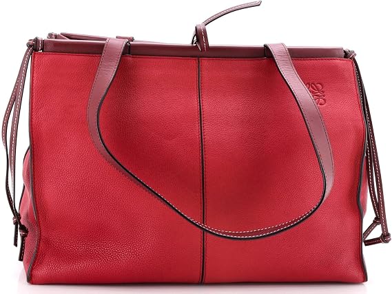 Pre-Loved Cushion Tote Leather Large, Red