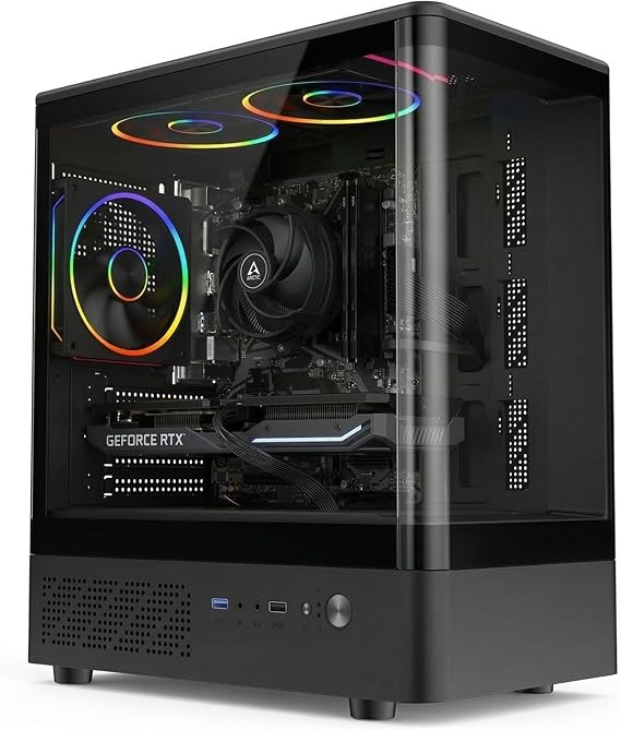 GTR Gaming PC | Intel i5-12400F | RTX 5060 8GB | 16GB DDR4 RAM | 1TB NVMe SSD | 650W PSU | Windows 11 | Wi-Fi - ARGB Gaming Case