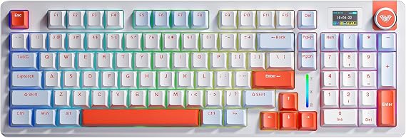 Aula S98 Pro 3 Modlu RGB Hot Swap Mekanik Nimbus V3 Switch Kablosuz Makrolu Klavye Turuncu