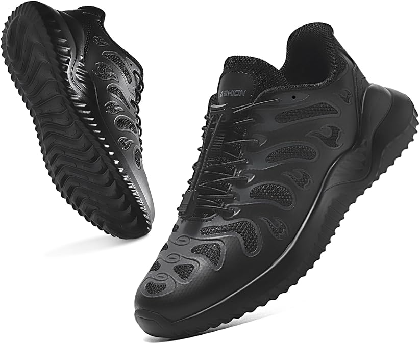 Littleplum Boys Running Shoes Slip On Kids Sneakers Mesh Tennis Shoes Lightweight Breathable for Athletic Gym School Sport