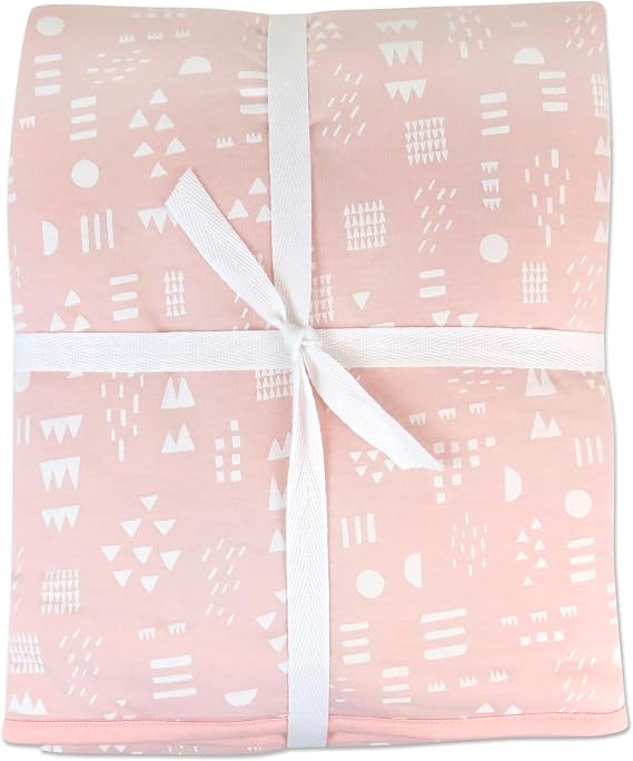 HonestBaby Reversible Baby Blanket 100% Organic Cotton for Infant Boys, Girls, Flower Power, One Size