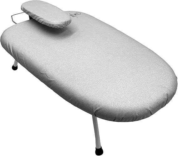 YIIFEEO Ironing Boards - Foldable Heavy Duty Steel Legs Space Saver Tabletop Ironing Board, Heat Resistant Cover with Ultra Thick Padding - Portable for Dorm, Small Laundry Room & Apartment