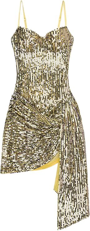 Wrapped Sequin Mini Dress