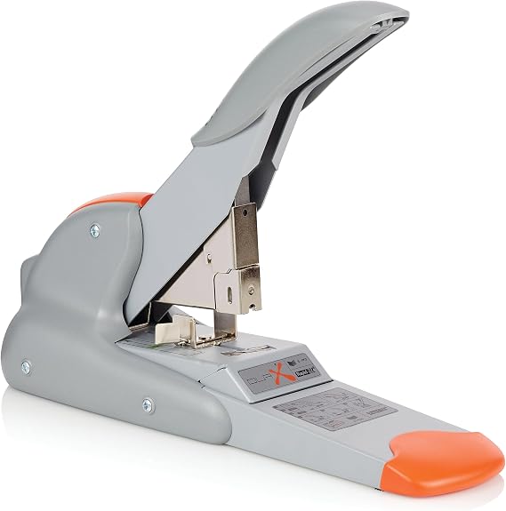 Rapid 21698301 DUAX Heavy Duty with Staples, Stapler, Flat Clinch, Dual Technology, Silver/Orange, 170 Sheet Capacity