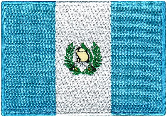 Cypress Collectibles - Guatemala Flag Patch - Premium Embroidered Applique - Central American Country Velcro-Brand Fasteners Patches - Dimensions: 3.5" x 2.5"