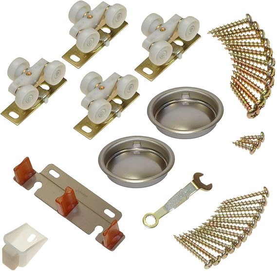 Johnson Hardware 134F Sliding Bypass Door Hardware (72" 2 Door System)
