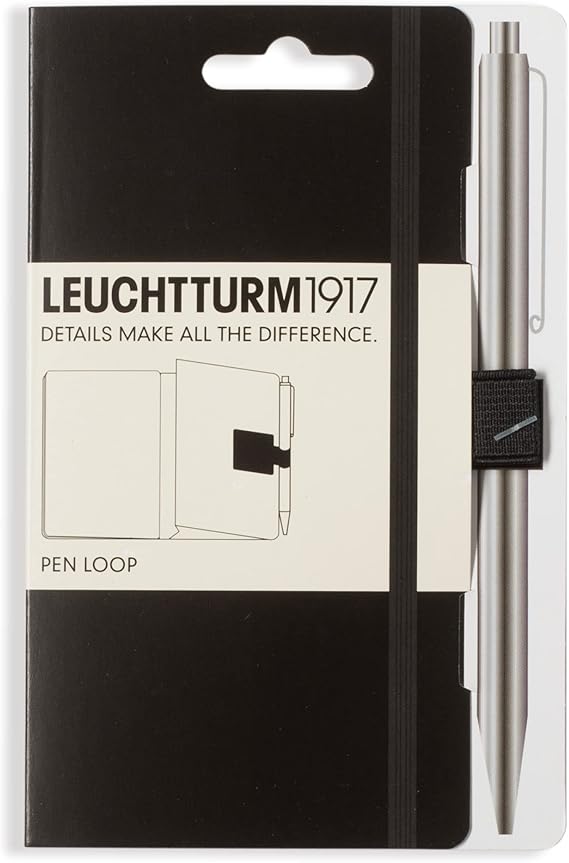 LEUCHTTURM1917 Self Adhesive Pen Loop Elastic Pen Holder (Black)